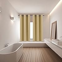 Vista 3 de Pickluc - Paneles de cortinas opacas con ojales, cortinas para bloquear la luz para el dormitorio, aisladas térmicamente, reducción de ruido