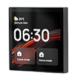 Smart Scene Wall Switch Panel 100 to 240V with 4 Inch Touch Screen and Voice Control for Smart Home Control (Compatible with ZigBee and BT Devices)