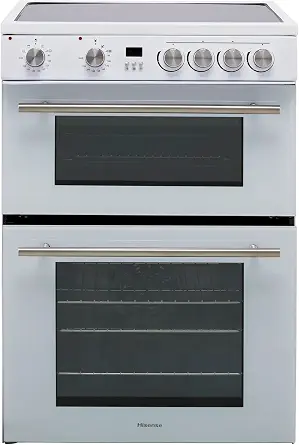 Hisense HDE3211BWUK 60cm Electric Cooker with Ceramic Hob-White A Rated Double Oven - View 2