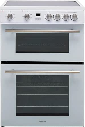 Hisense HDE3211BWUK 60cm Electric Cooker with Ceramic Hob-White A Rated Double Oven - White - View 2