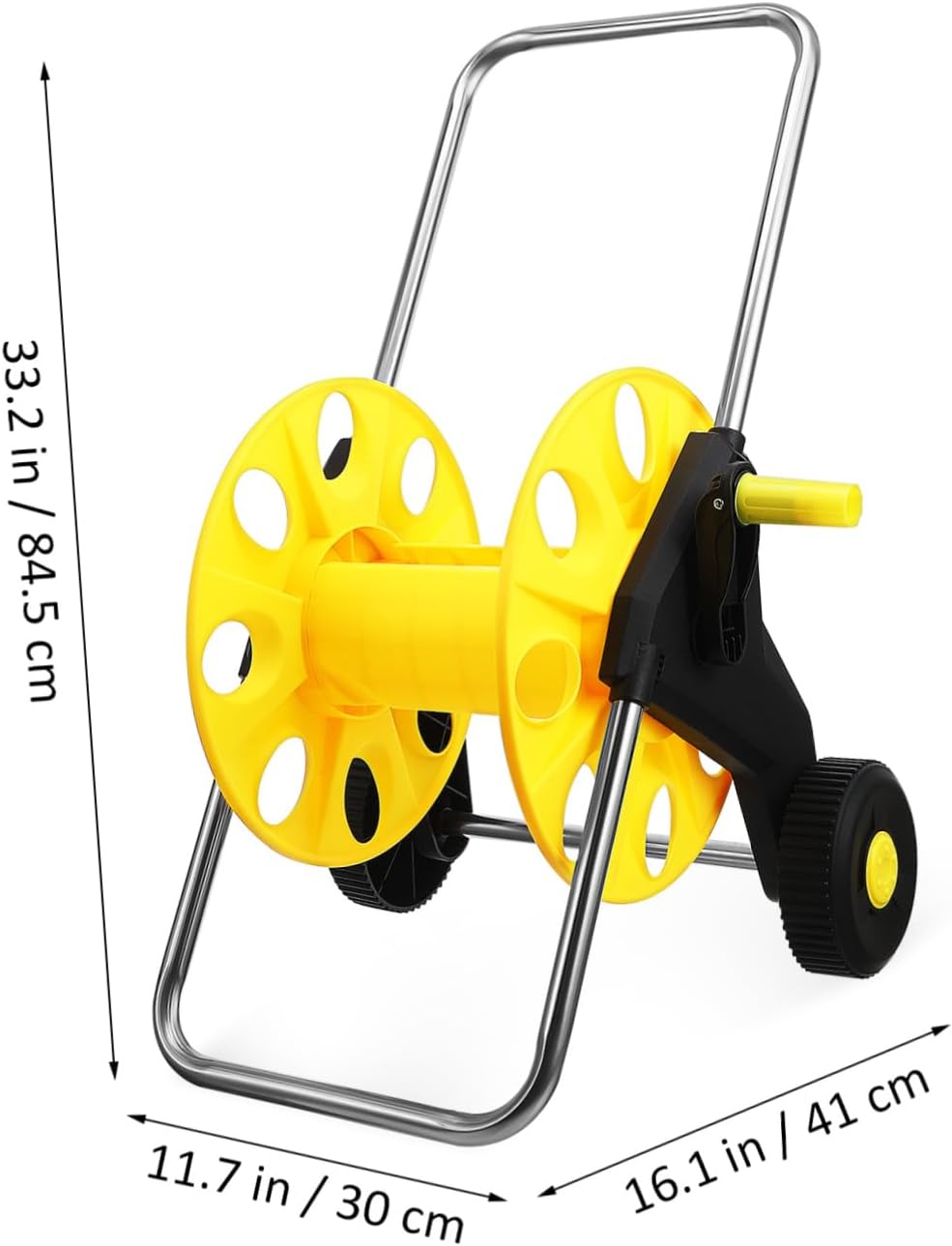 Hydro Foot Retractable Garden Hose Reel Cart Wheels Easy Storage Portable Hose Reel Trolley