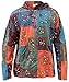 Produktbild Kapuzenpullover, ausgewaschene Optik, Baumwolle, mit Patchwork, bunt, Hippie-Kleidung, Boho Gr. Groß, mehrfarbig