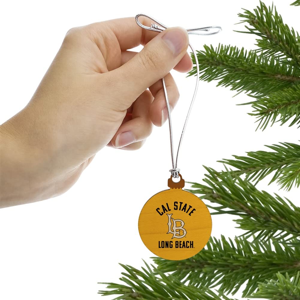 GRAPHICS & MORE California State University Long Beach Dirtbags Logo Mini Small Tiny Wood Christmas Tree Holiday Ornament