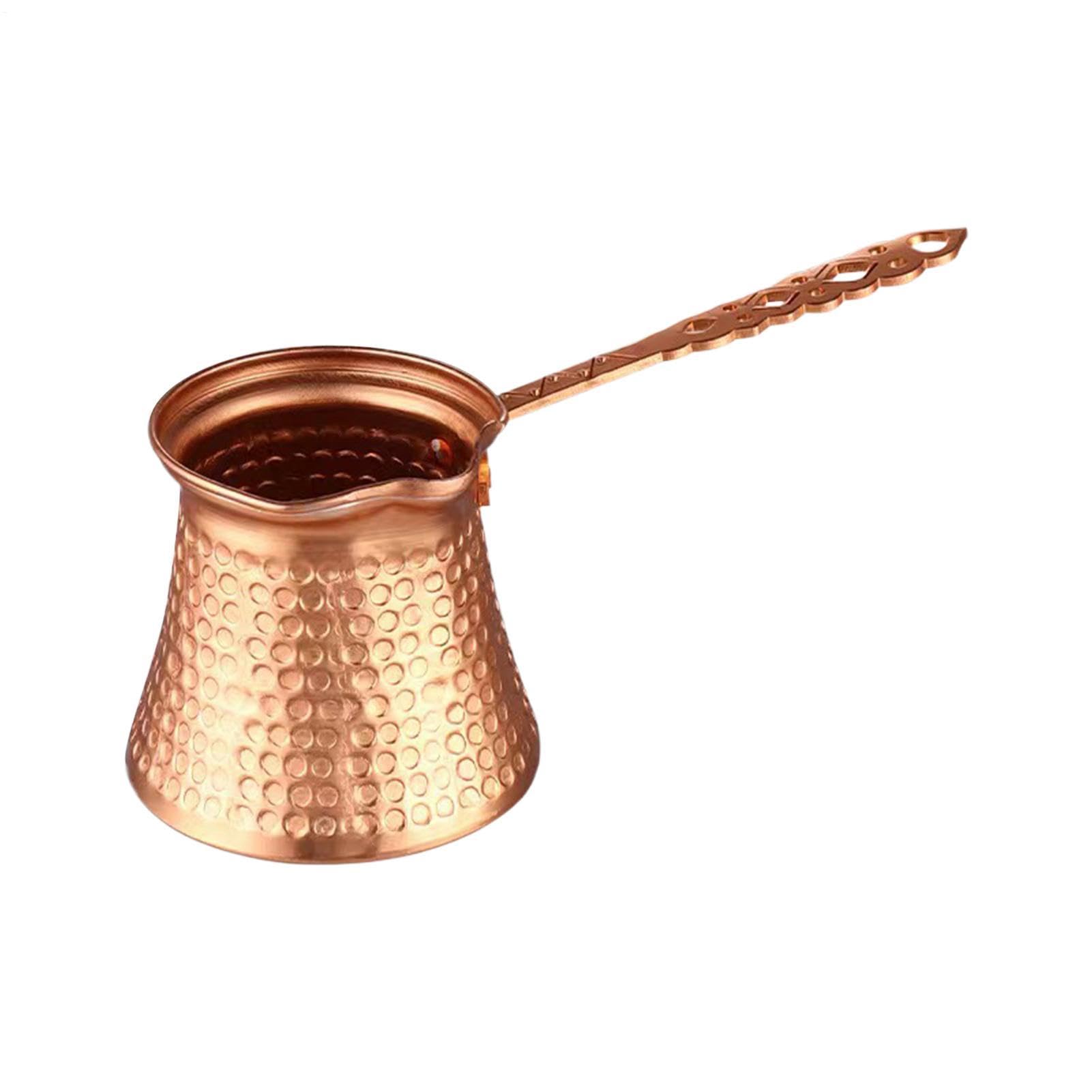 Kaffeekanne Türkischer Stil Aus Metall Arabische Mit Langem Griff, Multifunktionale Türkische Kupfer Mit Langem Griff Kupferkanne Türkischen Kaffee Arabisch Mokkakanne Türkischer Cafe Gehämmerte