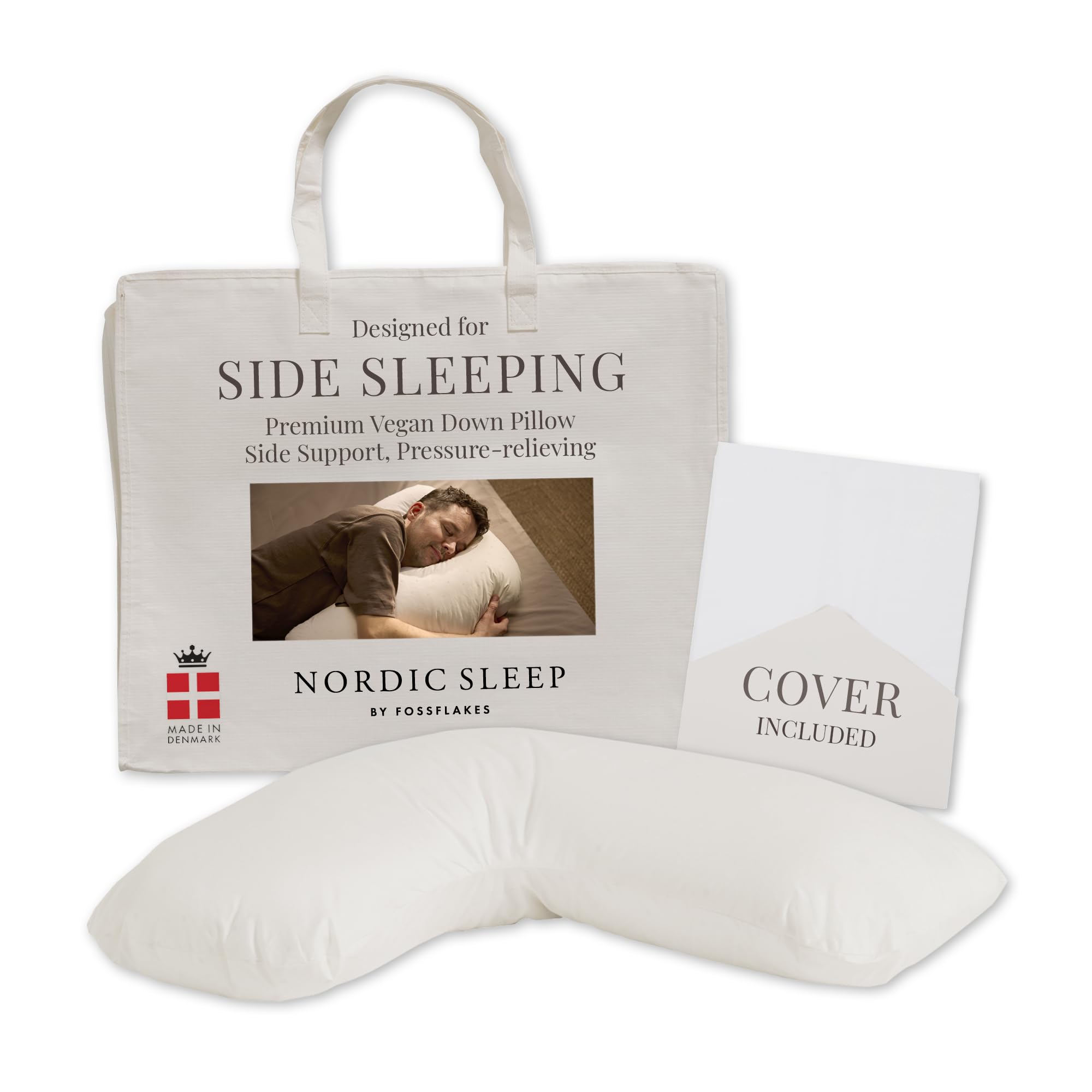 Amazon.com: Fossflakes L-Shaped Side Sleeper Pillow, Ergonomic