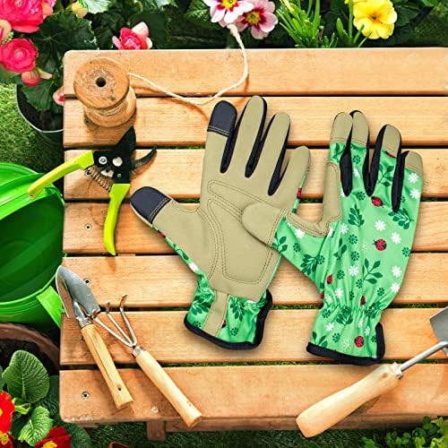 Grdnpro Kids Gardening Gloves for Age 4-12, Children Yard Work Gardening Light Duty Work and Outdoor Activities Gloves for Boys Girls (M, Green)