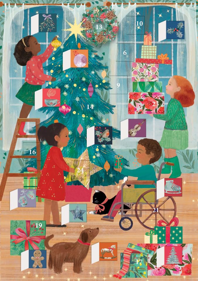 Roger la Borde - Children at Christmas - Calendar Greeting Card - ACC099, Multicoloured - Image 3