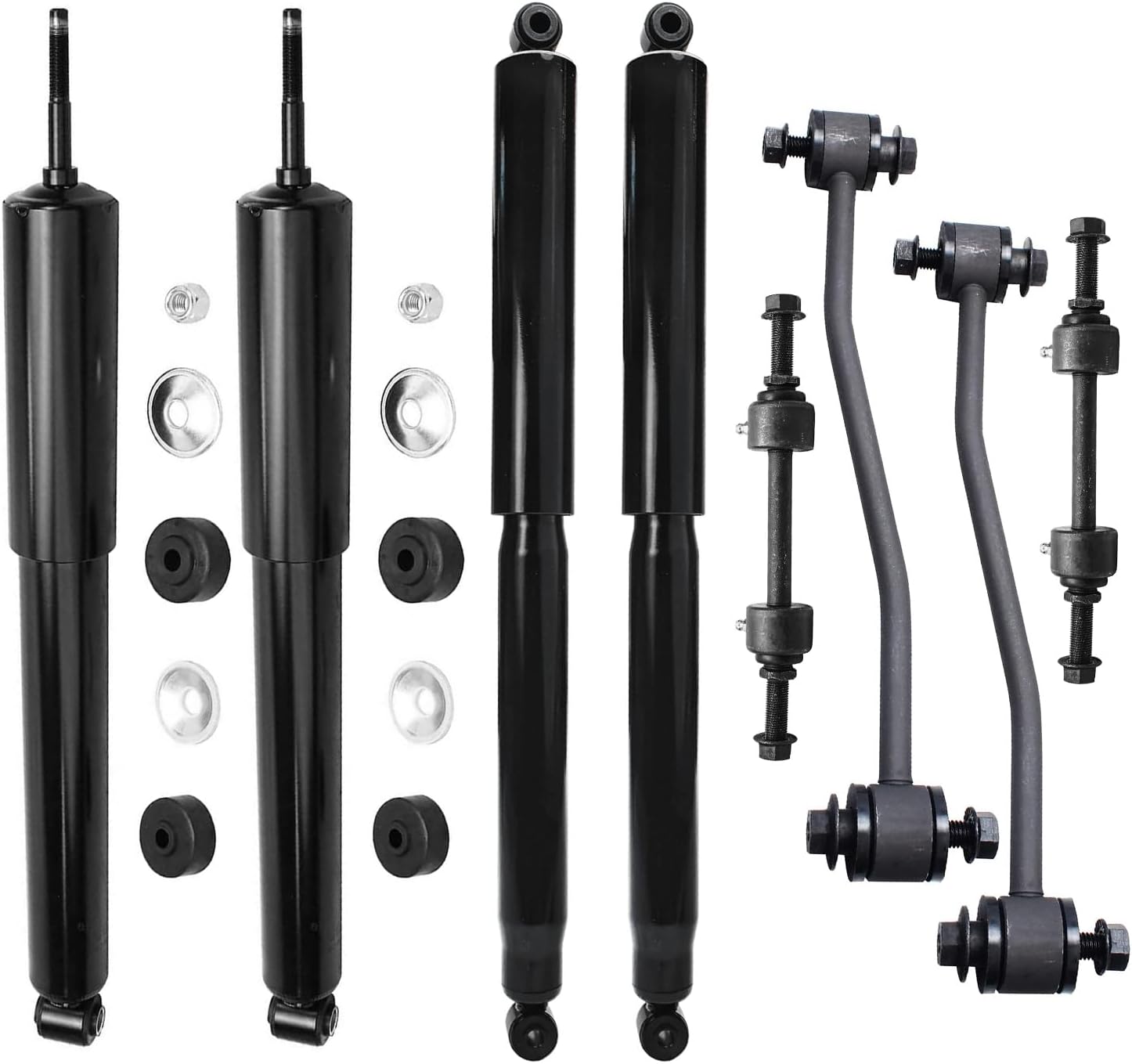 Detroit Axle 4WD Shock Absorbers Kit for 2010–2016 Ford F-250/F-350 Super Duty (4 Shocks + 4 Sway Bar End Links)