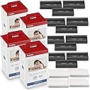 Canon KP-108IN Color Ink and Paper Set Includes Total of 432 Sheets and 12 Ink Cartridges and Fibertique Cleaning Cloth