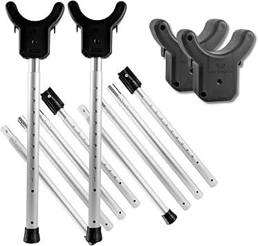 Tree Crutches & Adjustable Aluminum Tree Support Pole with Branch Crutch Bundle Double 2-Pack