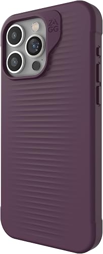 ZAGG Luxe Snap iPhone 15 Pro Max Case - Protective Cell Phone Case, Drop Protection (10ft/3m), Durable Graphene Material, Slim and Lightweight MagSafe Phone Case, Plum Purple