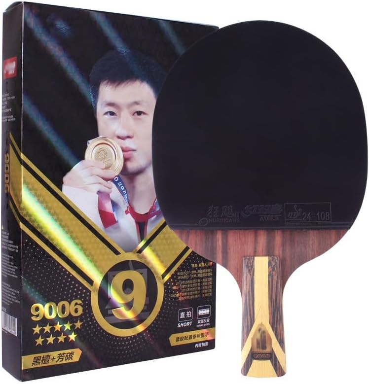 JITEM Ping Pong Paddle,Table Tennis Bat 9-Star Professional High-End Finished Table Tennis Racket Competitive Ping Pong Bat with Protective Cover(Color:B), Size