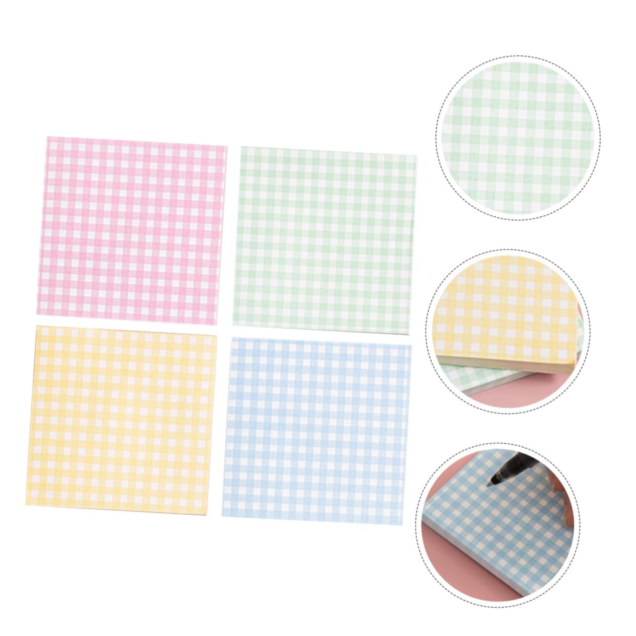 Amazon | EXCEART 4 チェック柄要素の付箋 小さなメッセージ