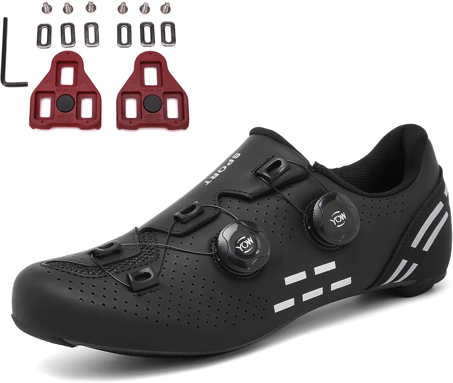 Amazon [SUMECH] 男性用サイクリングシューズpeloton lookに対応したユニセックスバイクシューズspd spdsl