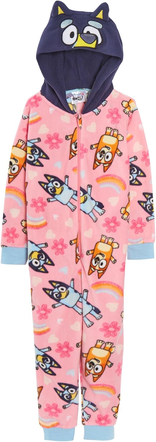 Bluey Onesie | Dames Onesie Met 3D Oren | Onesies Voor Meisjes | Dames Fleece Onesie | Rosa 122