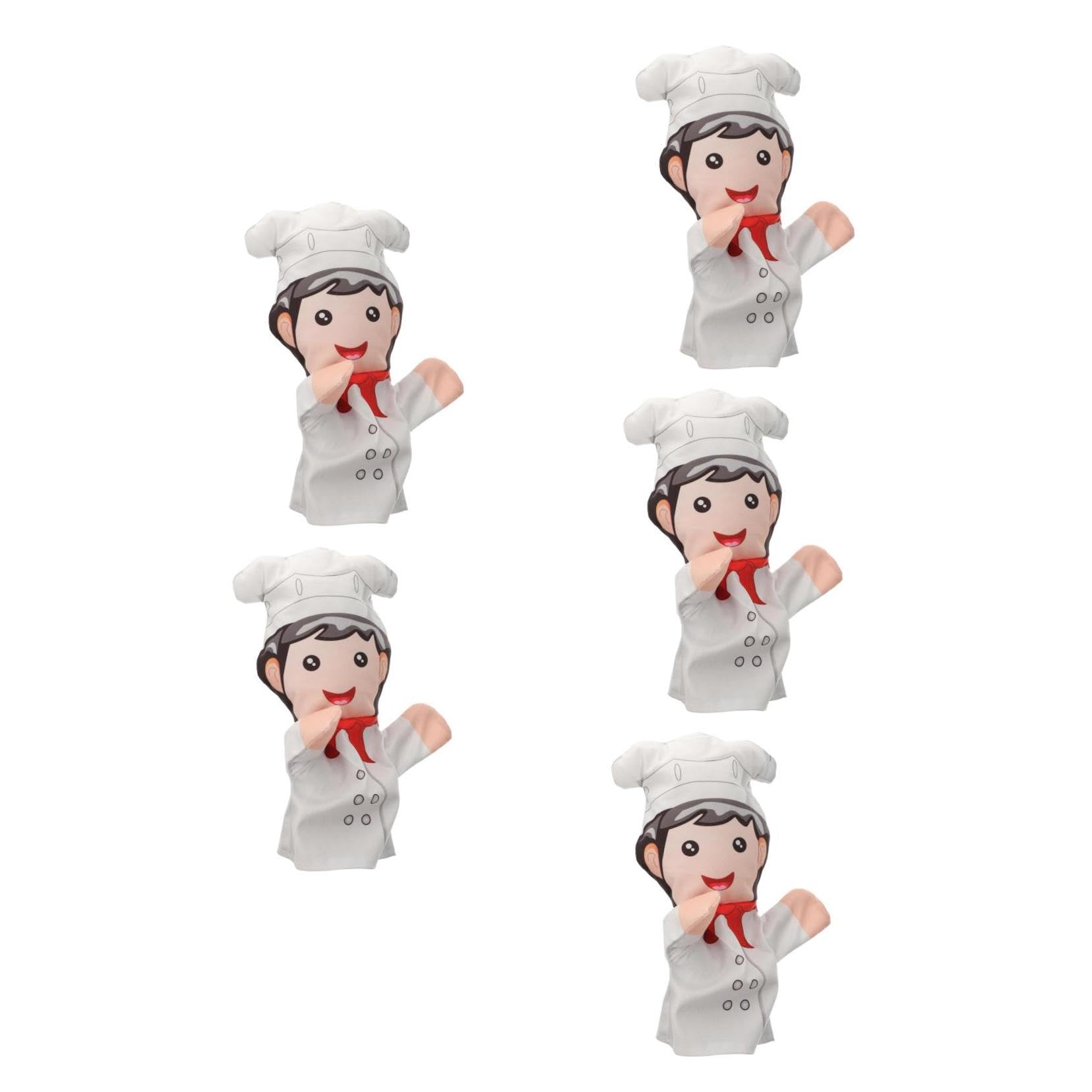 BESTonZON 5 Pz Fantoccio Giocattoli Per Bambini Burattini a Mano Per Pupazzo Di Pezza Pupazzo Di Figura Della Guanti Peluche Professione Cotone Pp Bambino
