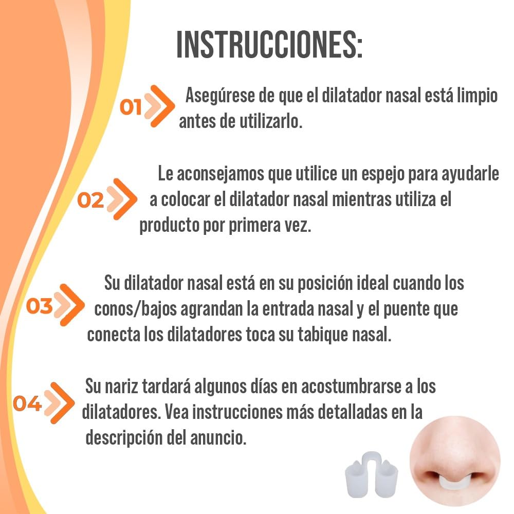 Dilatador nasal para aliviar la presión de los fosas nasales (Paquete de 12 Mediano) Válvulas de blanda - Dispositivo reutilizable contra los ronquidos para dormir tranquilamente