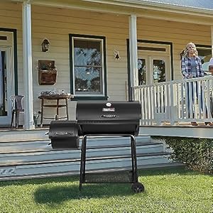 Royal gourmet cc1830fc charcoal grill offset smoker grill cover black  urban country home decor