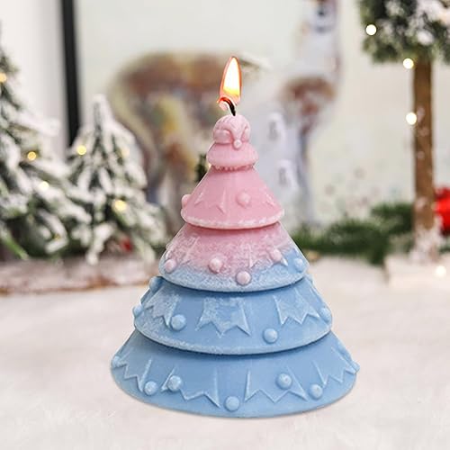 Miniatura 2 de Molde de árbol de Navidad, molde para hacer velas perfumadas 3D, hecho a mano, kit de moldes de resina epoxi lavables, molde de resina artesanal