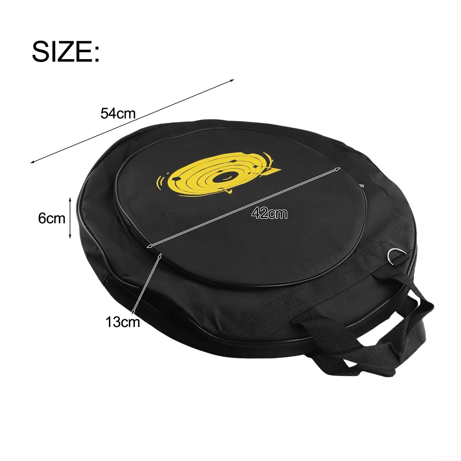 Bolsa gruesa Oxford 600D para platillos de 21 pulgadas, impermeable, con asa reforzada para viajes y actuaciones en escenario, color negro