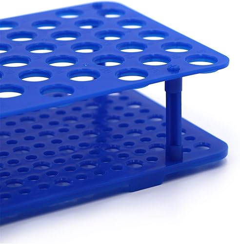 Miniatura 6 de Soporte de plástico para tubos de ensayo de 3 piezas, para tubos de centrífuga de 0.3 fl oz/0.5 fl oz, 50 agujeros desmontable para laboratorio
