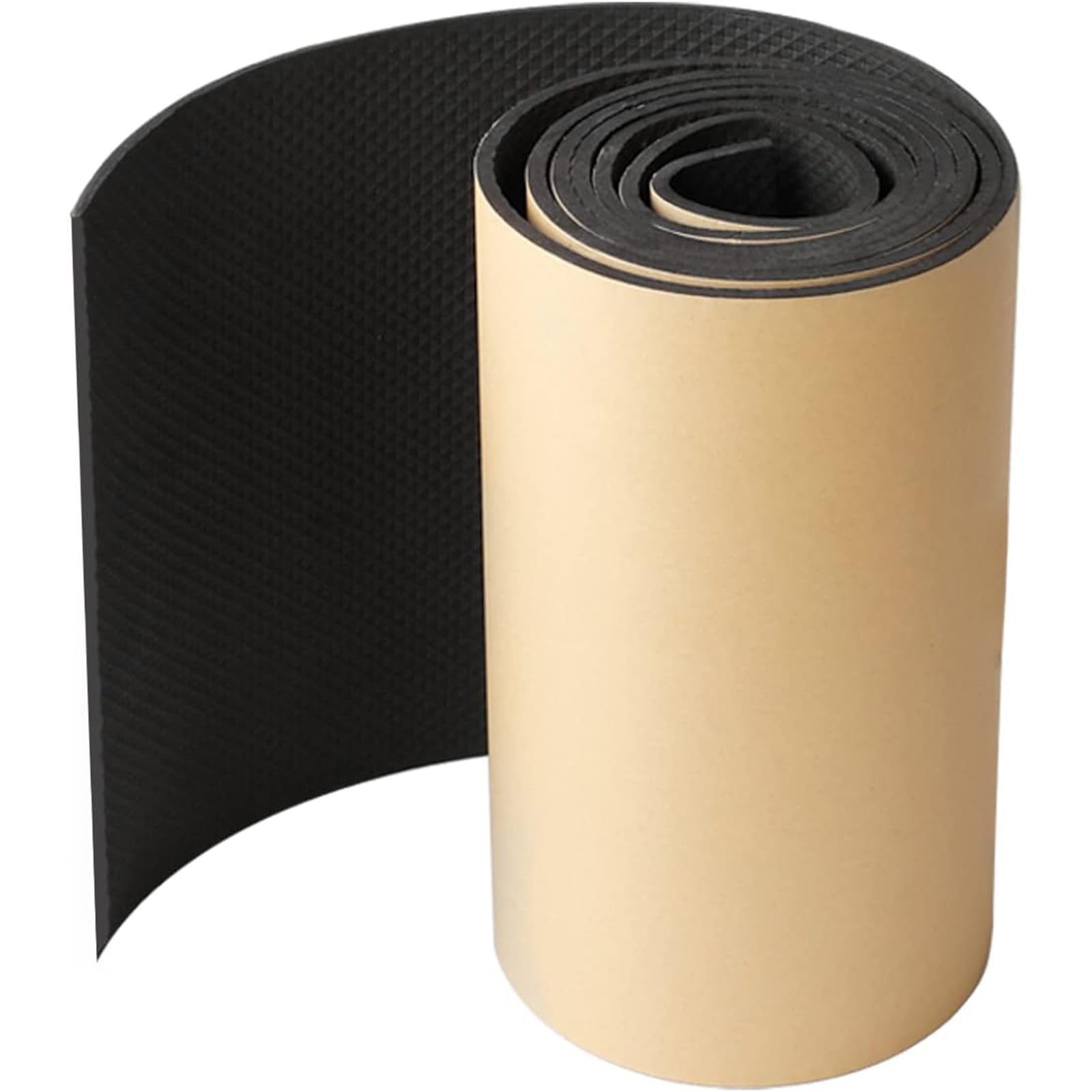 Self Adhesive Eva Foam Roll High Density 4mm, Ultra Thick Closed Cell Foam Padding for Garage Wall Car Door Protection, Anti-Collision Insulation, Van Warehouse Parking Assist, 200 x 20 cm, Black