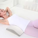 Oreiller de soutien Lombaire pour somnambule Oreil en mousse mémoire pour soulager la douleur au dos, Oreillon Triangle Bolster Oreillant Lit avec housse lavable (blanc)