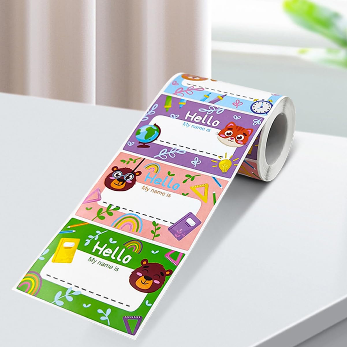 5 Adesivi Con Nomi Di Animali Etichette Adesive Adesivi Con Targhette Per Per Gli Studenti Etichettano L'asilo Nido Etichetta Adesiva Carta Autoadesiva VILLCASE