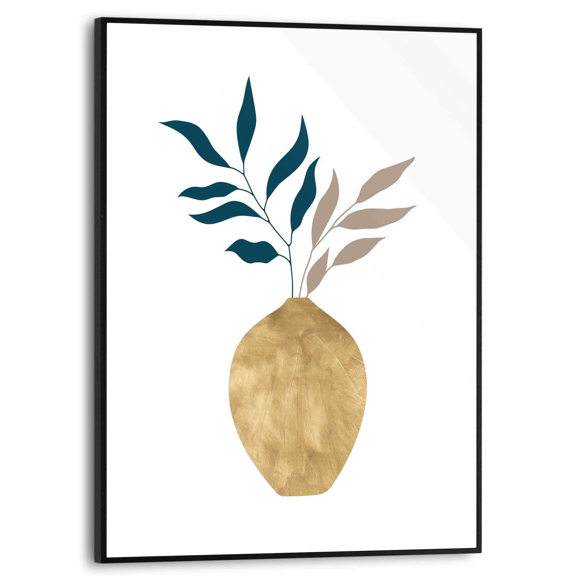 Reinders! Bild Dekorationsbild GOLDEN VASE – bunt – LBH 30x1.60x40 cm