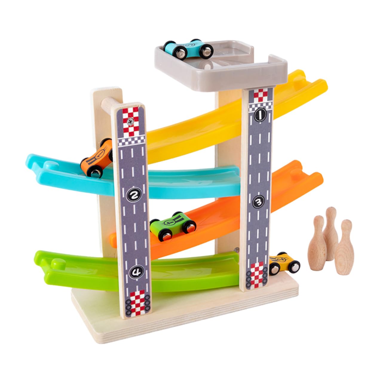 SUPVOX Multi-Layer Boys and Girls Outdoor Toys Sliding Car Track Toy Educational Race Car