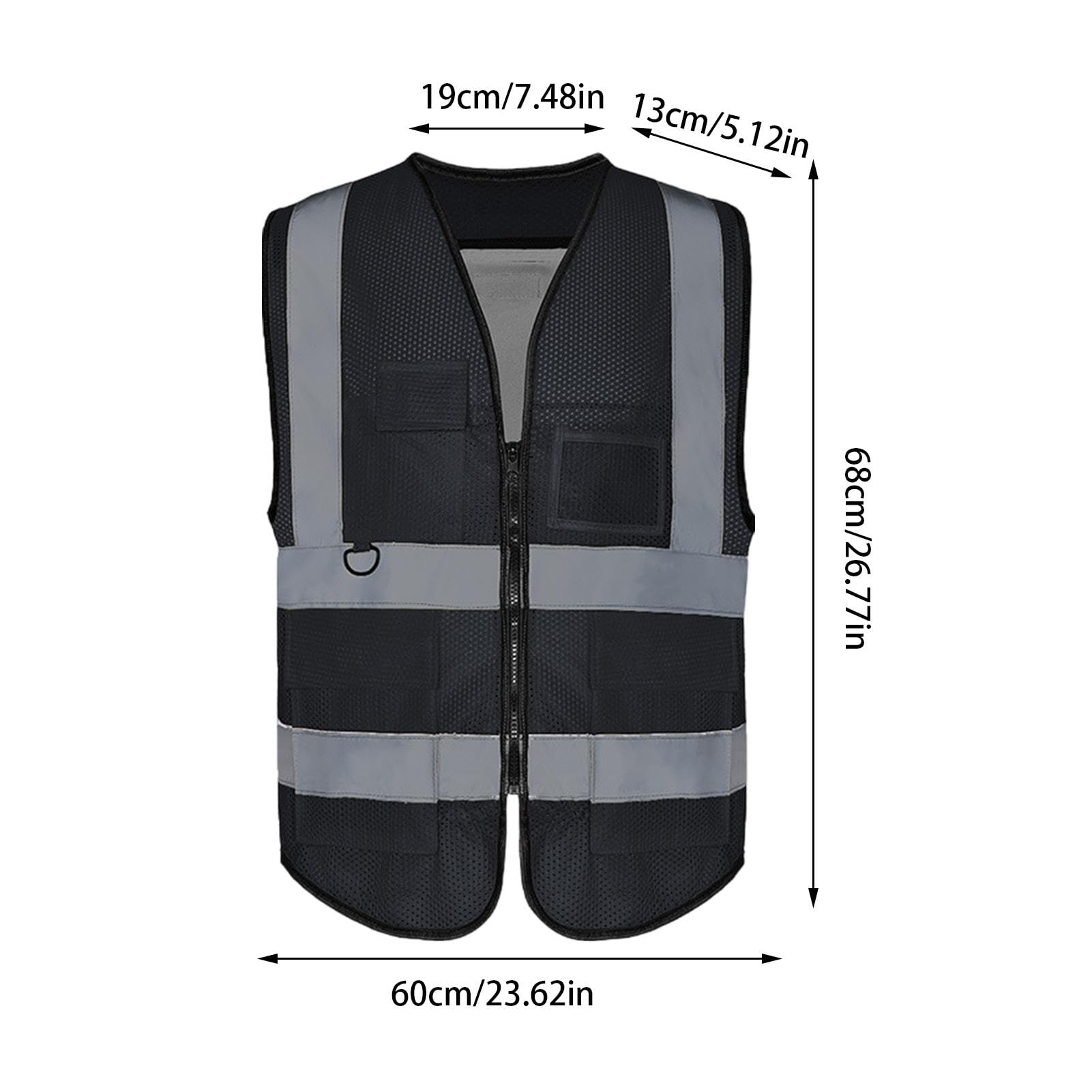 Kühlweste mit Kühlakkus, Kühlsicherheitsweste - Reflektierende Sicherheitskleidung Kühljacke Westen | Klimaanlagenweste mit Mesh-Design und Taschen für Männer und Frauen bei der Arbeit bei