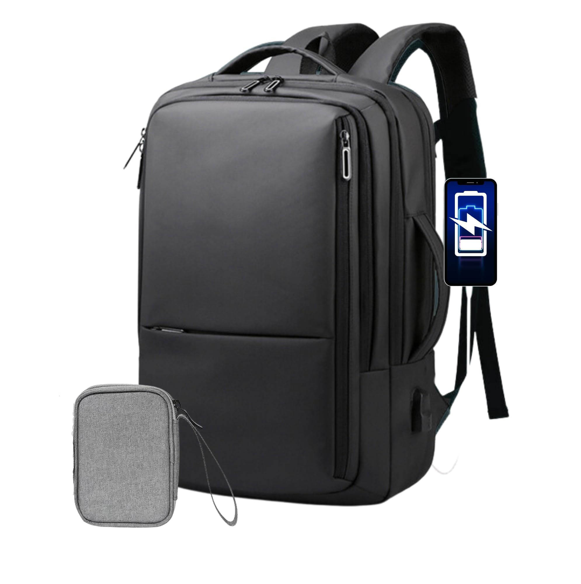 Mochila ordenador viaje 40x20x30, vueling,Mochila de trabajo mujer/hombre, mochila portatil con USB,Impermeable, equipaje de mano,cabina, Backpack travel PortatilNegocio Trabajo Diario y Escolares