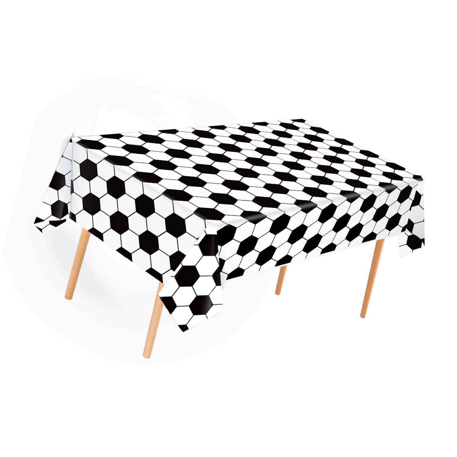 Xjdzineq Celebration Tablecloth Set of 6 Thick PEVA with Field and Ball Designs Bulk Football Themed Table Covers