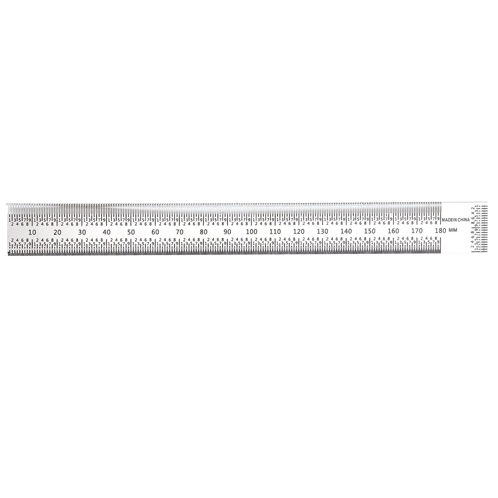 regla, Regla de ángulo trazado carpintería acero aleación 180 mm, escala fina transparente con precisión 0,25