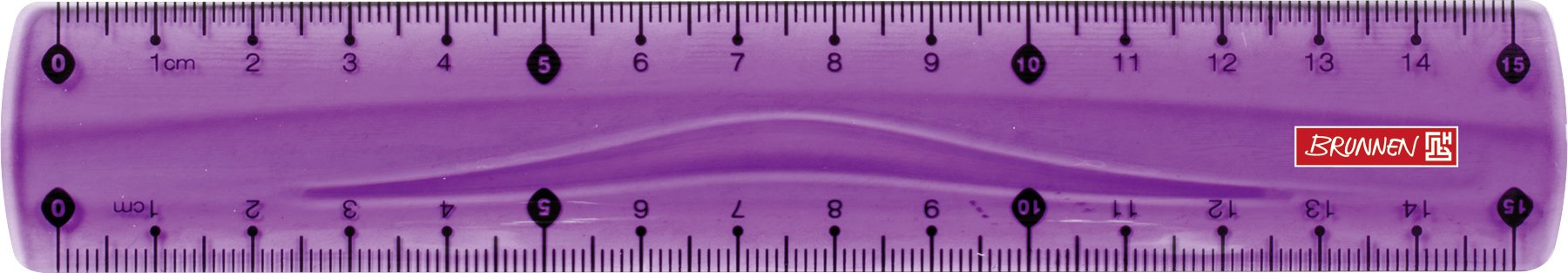 Colour Code - Juego de reglas (15 cm, para diestros y zurdos, varios colores), color morado