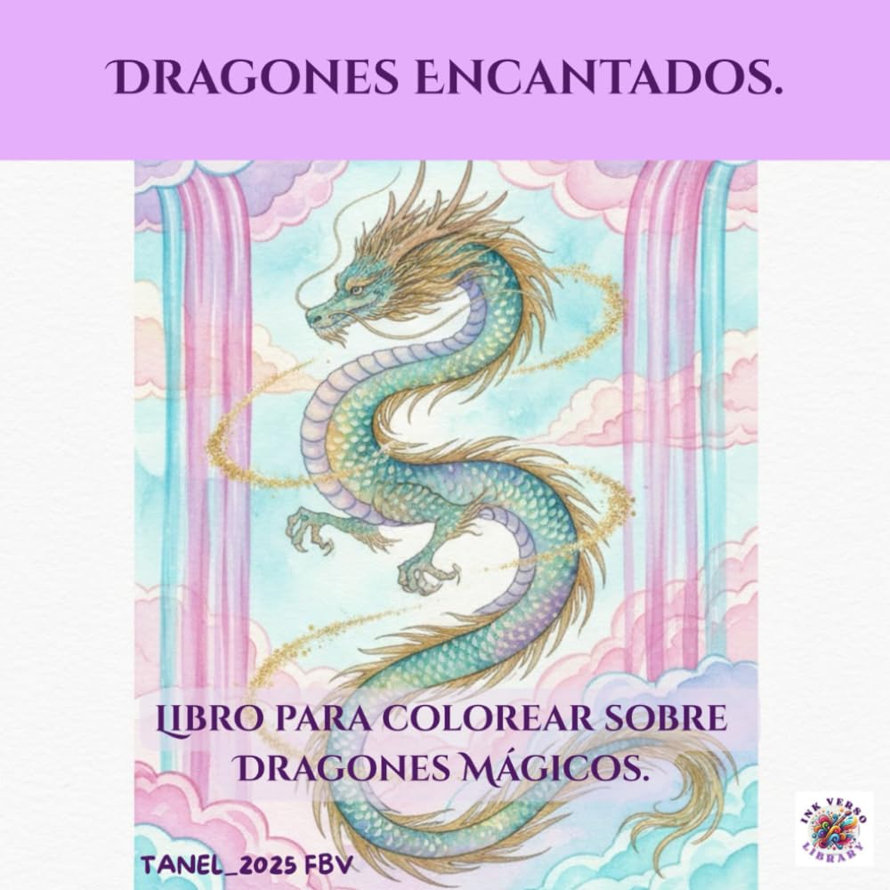 Dragones Encantados.: Libro para colorear de dragones mágicos y criaturas místicas para relajación y creatividad. (Colecciones Temáticas Japonesas.)