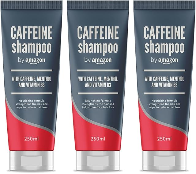 by Amazon Hair Caffeine shampoo, 3 x 250ml