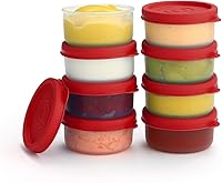 Vista 22 de Recipientes para condimentos con tapas, paquete de 8 unidades, 1.3 onzas. Recipiente para aderezo para ensalada para llevar, pequeños recipientes