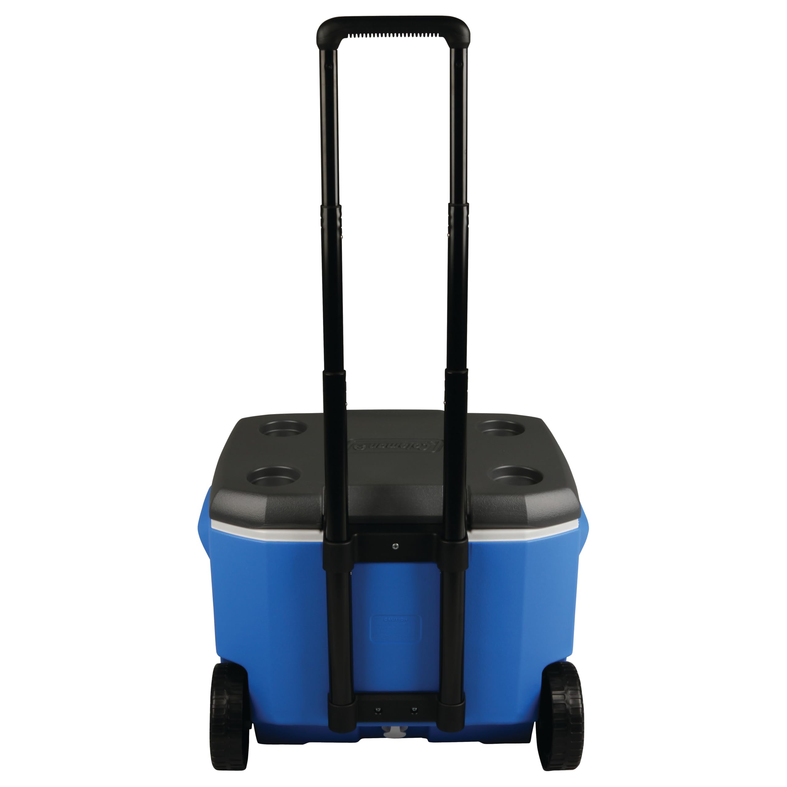 Coleman Performance Tri-Colour 60QT Wheeled Cooler Box | Nevera Portátil Rígida con Ruedas para Camping | 56 L, Azul/Blanco/Gris