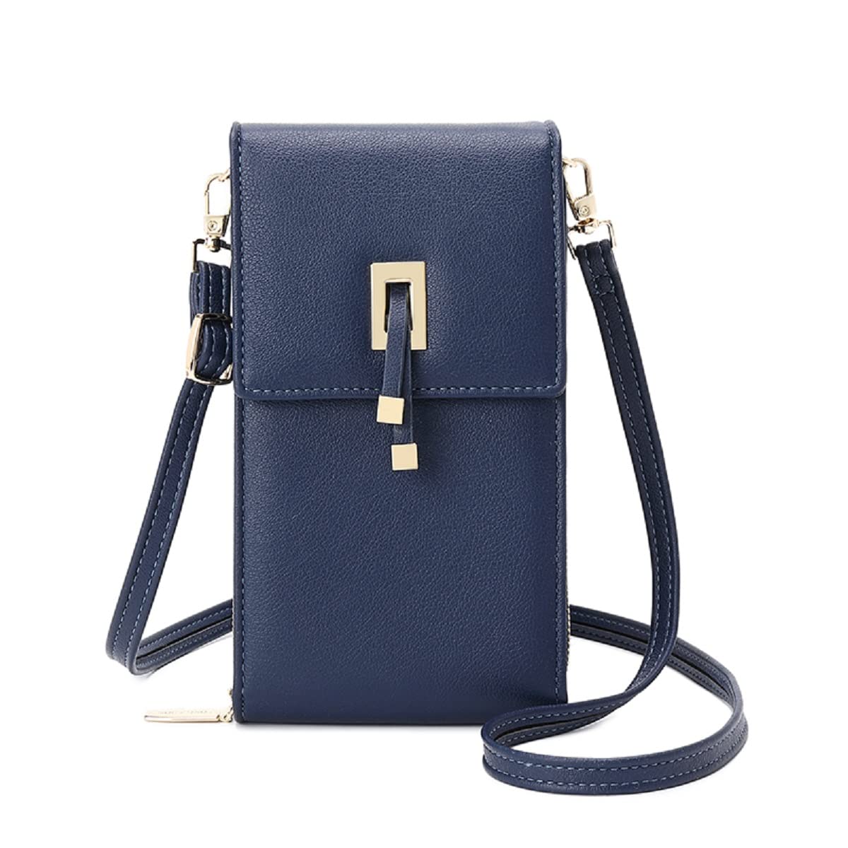 Eye Footwear Women's Long & Son By Eye Multi Compartment Crossbody Phone Bag Q-010 (Navy Blue)