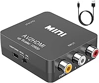 Vista 8 de ABLEWE RCA a HDMI, Convertidor de AV a HDMI, Adaptador convertidor de audio y video de 1080P Mini RCA Compuesto CVBS Compatible con PAL/NTSC