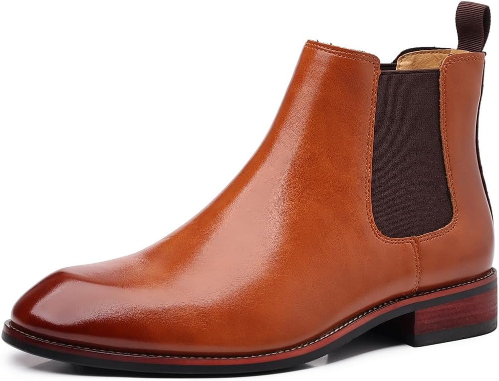 Santimon Men's Chelsea Boots Slip-on Formal Dress Boots for Men Casual Ankle Boots