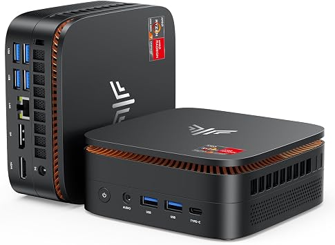 KAMRUI Mini Gaming PC, Hyper H1 win-11 Pro AMD Ryzen 7 6800H 8C/16T,up to 4.7GHz Mini PC, 32GB LPDDR5 5500 MT/s 512GB SSD Micro Pc,Mini Desktop Computers Triple 4K Display/2.5G LAN/WiFi6/BT5