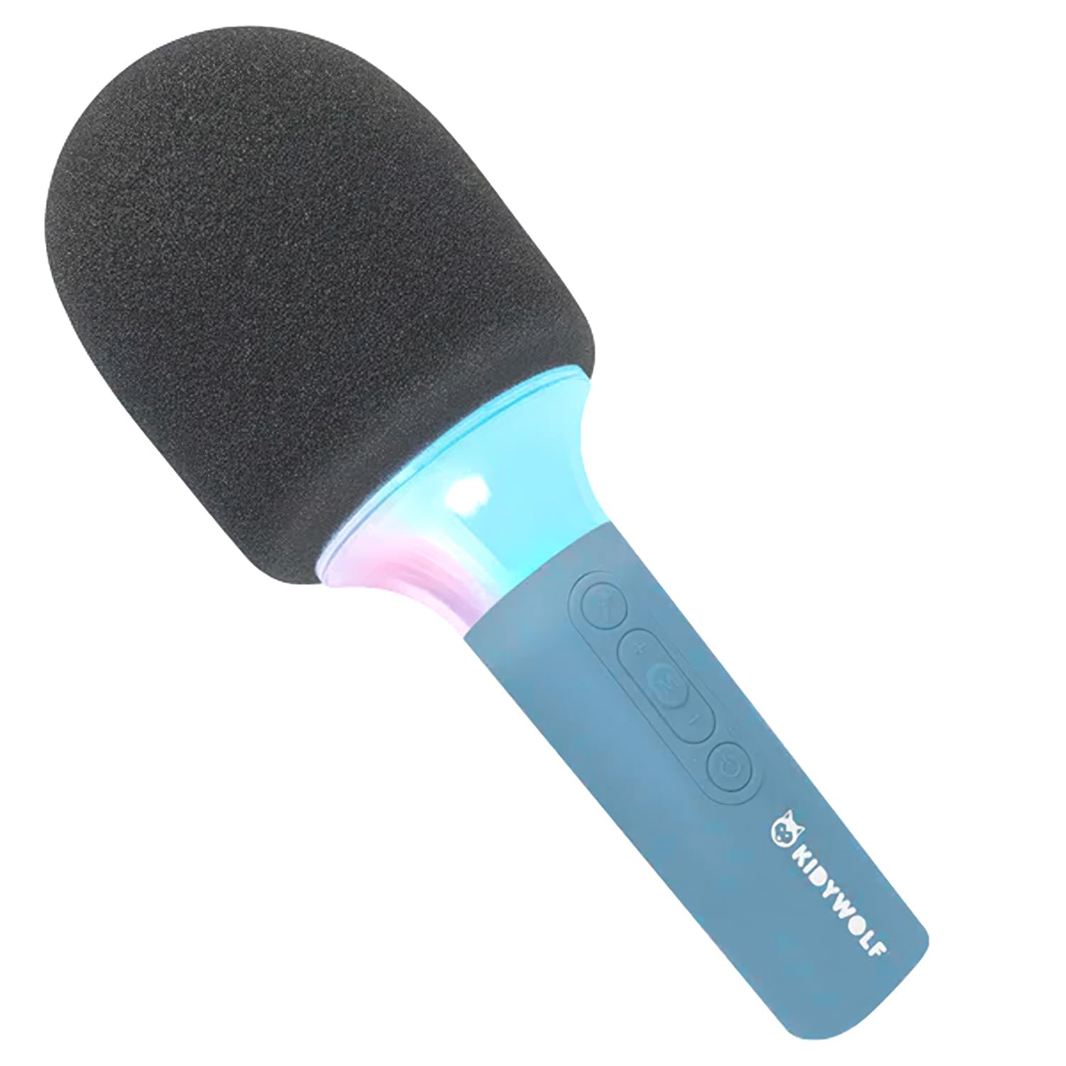 KIDYWOLF - Mikrofon Bluetooth mit Licht blau