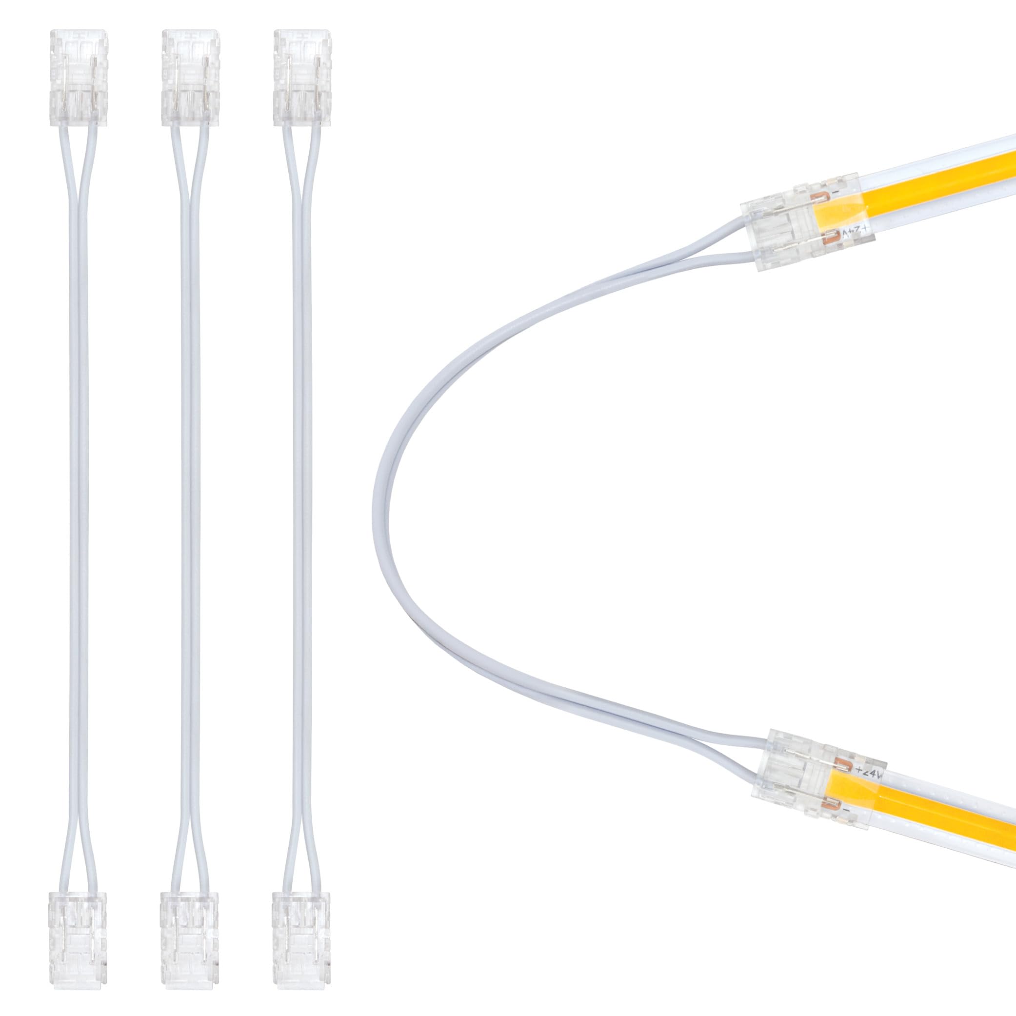 Armacost Lighting 2 Pin COB LED Strip Light Tape to Tape Connector, 4 Pack 560700