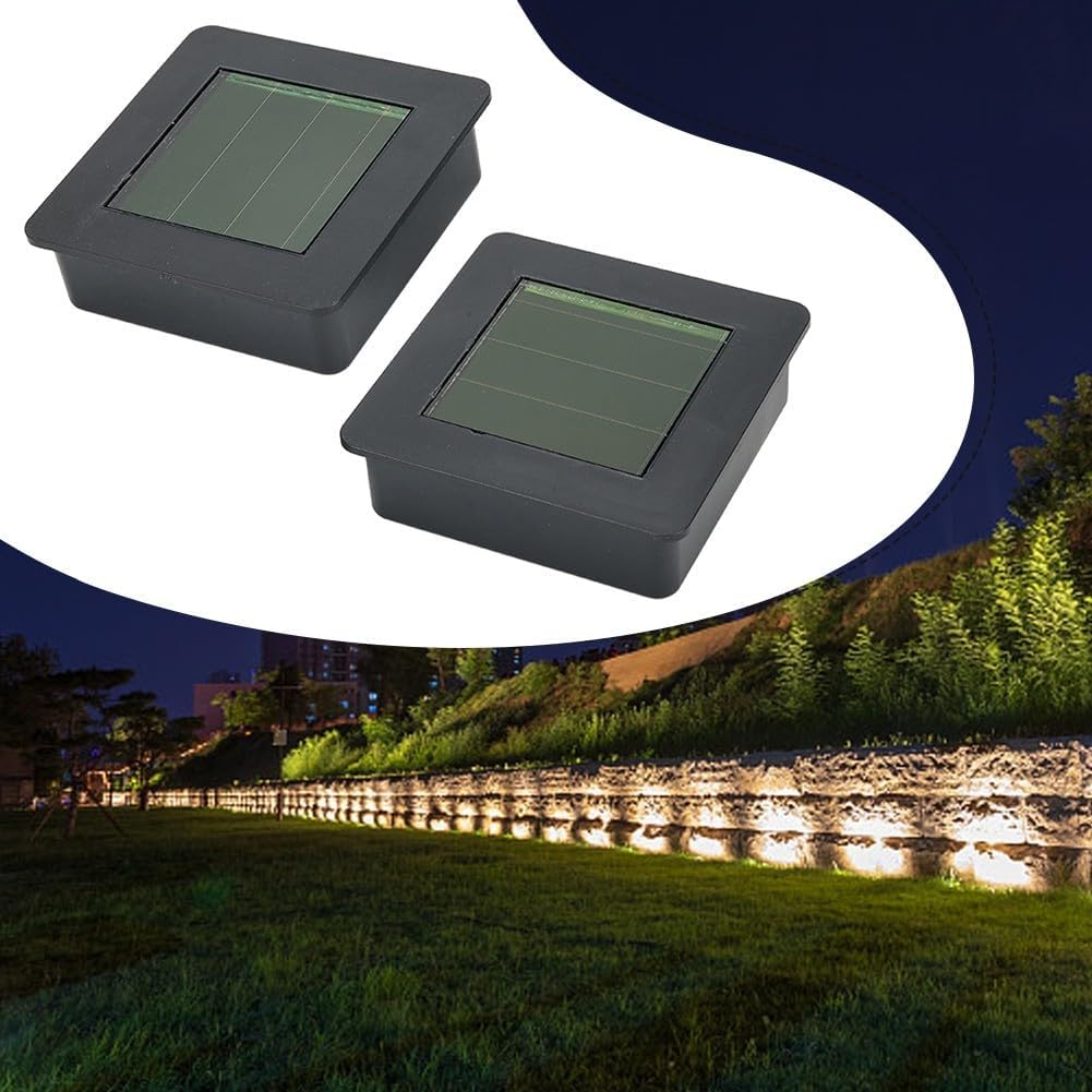 Square Solar Light Replacement Cover, 5 5x5 5 Inch Inner Size, AA Rechargeable Battery(2pcs)