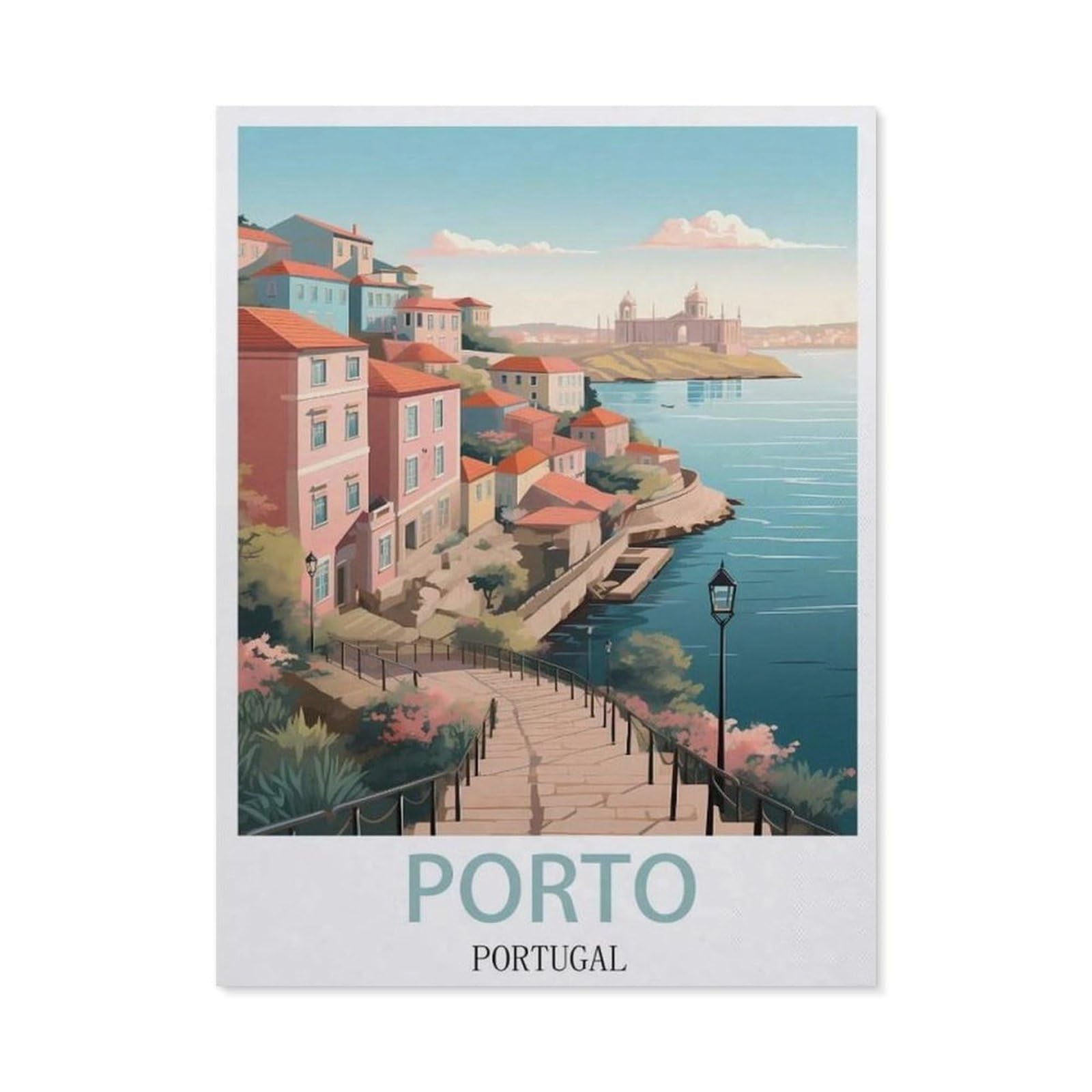 Vintage Metal Tin Sign，Porto Portugal(20x30cm）