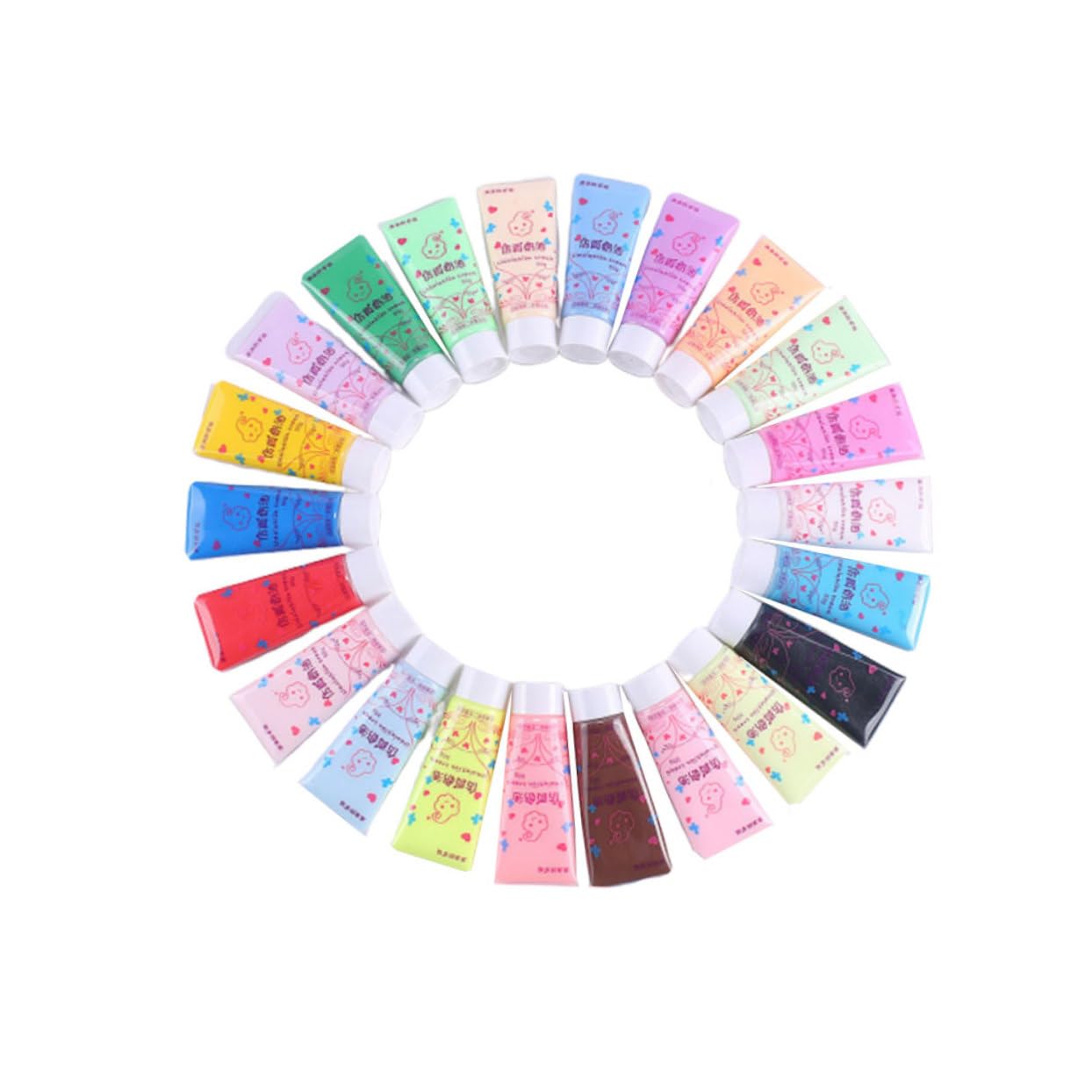 22 Pcs Kawaii Simulation Cream Glue for DIY Phone Case Decoration Bottles with Dual Nozzles Safe and Durable Crafting Material for Creative Patterns Random Color