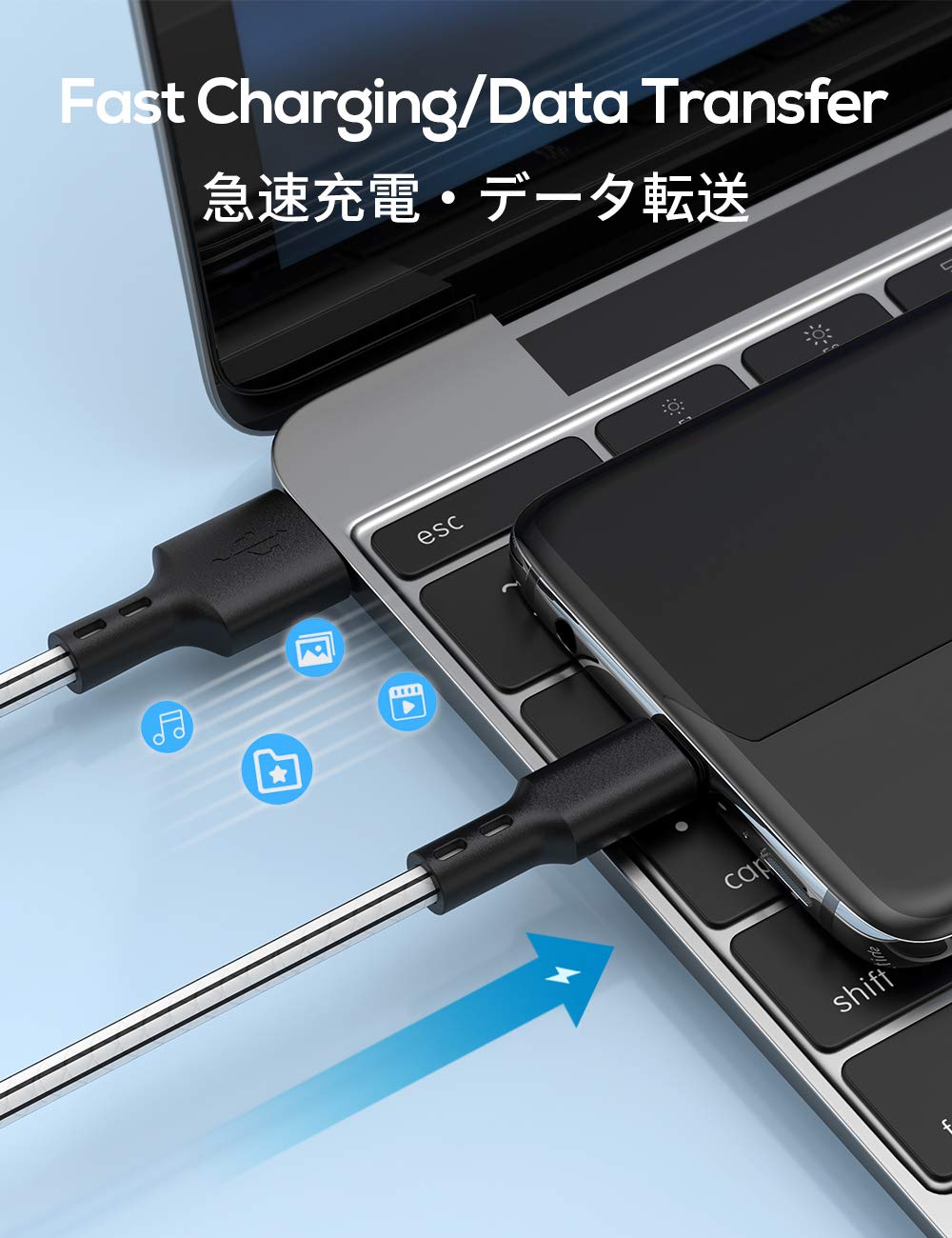 SCHITEC Cavo USB C 3m [3 Pezzi] Cavo USB Type-C TPE Cavo Tipo C Rapida Compatibile con Samsung Galaxy S10/S9/S8,Note 8,Huawei P30 P20 P10 P9 Mate20,OnePlus,Honor,LG,Nexus,Xiaomi (Blanco)