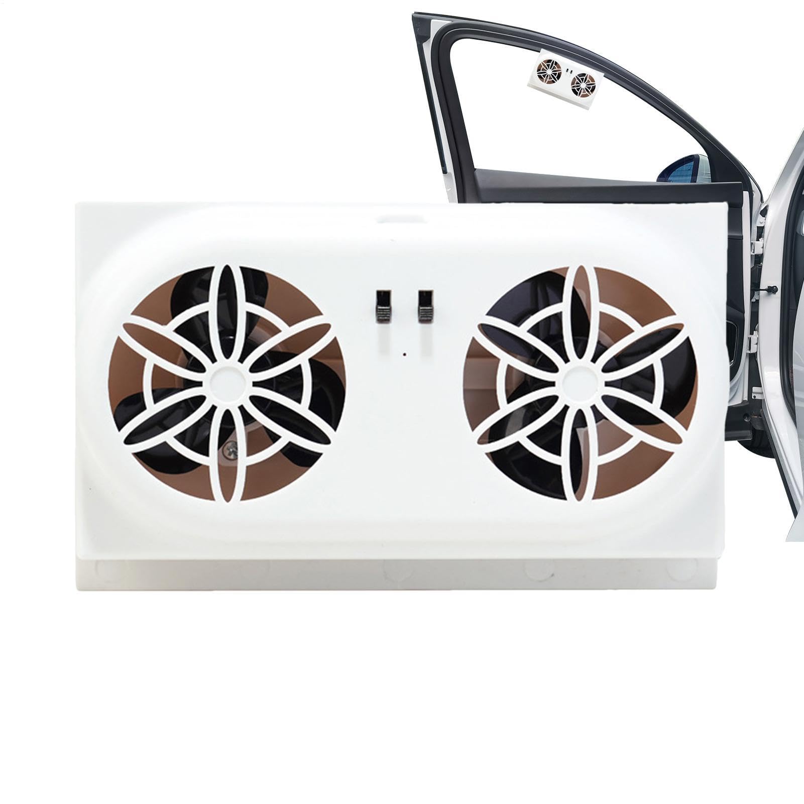 Ventilador extractor para ventana de coche - Ventilador USB de 5000 RPM Alimentado por Energía Solar | Extractor Solar | para Camión Ventana Conducción en Verano Estacionamiento